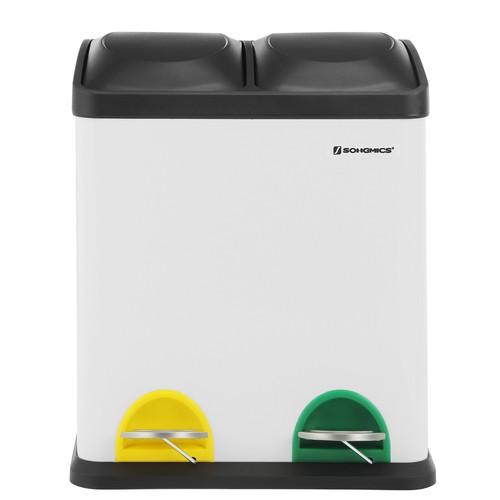 Mülleimer Abfalleimer Papierkorb Mülltrenner Recycling Treteimer Küche SONGMICS - Bild 17 von 40