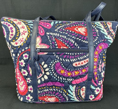 NWT Vera Bradley Painted Paisley Shoulder Handbag/Purse 10” X 14” Faux Leather - Picture 7 of 9
