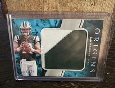 Panini Origins 2018 Sam Darnold Rookie Jumbo Jerseys RJJ-2 Turquoise 1/25