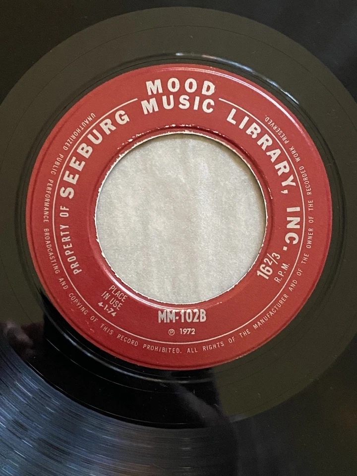 Seeburg Mood Music Library 9” Record 2" Hole MM-102A/B 16 RPM Background Music - Image 4 of 4