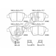 Satz Bremsbeläge Bremsklötze hinten für VW Scirocco 137 3 Touran 1T1 26245607