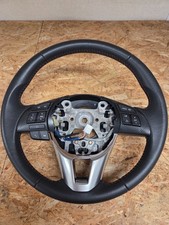 MAZDA 3 BM MK3 2013-2016 MULTI FUNCTION STEERING WHEEL LEATHER 95033 RED STITCH