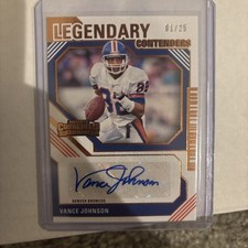 2024 Panini Contenders Vance Johnson - Legendary Contenders Auto /25  - Broncos