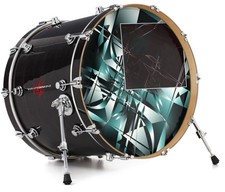 Vinyl Decal Skin for 20" Bass Kick Drum Head Xray