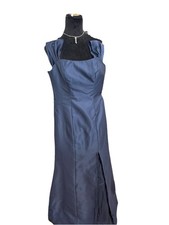 Alfred Sung Women Formal Gown Blue Size 2R 100% Polyester Lining 100 Polyester