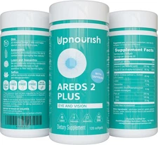 UpNourish AREDS 2+ - Advanced Eye Vitamin Supplement 120 Count (Pack of 1) 