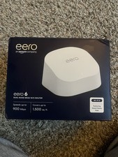NEW EERO 6 Dual-Band Mesh Wi-Fi 6 Router - White - Model N010111