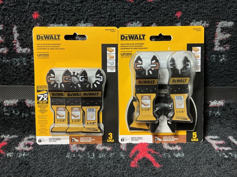DEWALT DWA425SET Oscillating Blade Assortment 5pc 1-1/4" Wood/General Bundle Lot