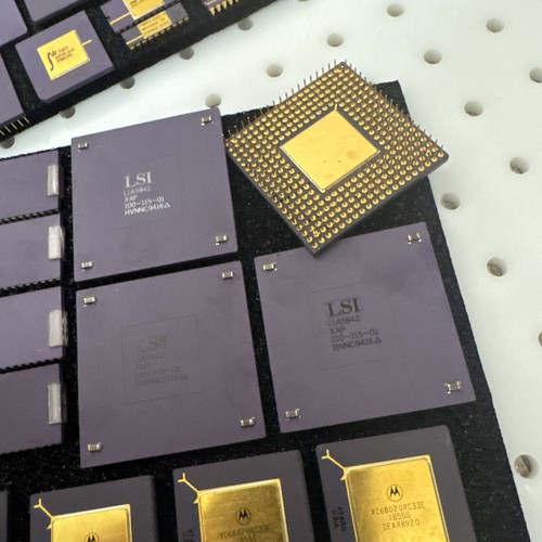 Vintage Ceramic IC Processors Chips Collection Gold Pcs from 70-80’s (my lot 13) - Photo 12/16