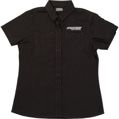 Moose Offroad Women's Shop Shirt - Black - Medium MRS01S7BCHMR