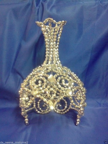 Da NeeNa H047 Showgirl Vegas Cabaret Drag Pearl Crystal Crown Headdress - Picture 3 of 5