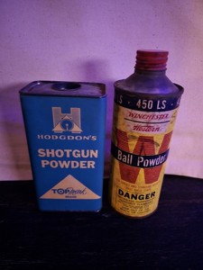 Vintage Winchester Western Ball Powder 450 LS & Hodgdons Powser Tins EMPTY