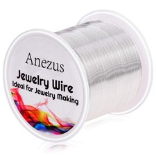 22 Gauge Jewelry Wire, Anezus Craft Wire Tarnish Resistant Copper Silver