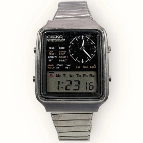 Vintage Seiko Chronograph Digital Watch - H127-5000A Running See Pics
