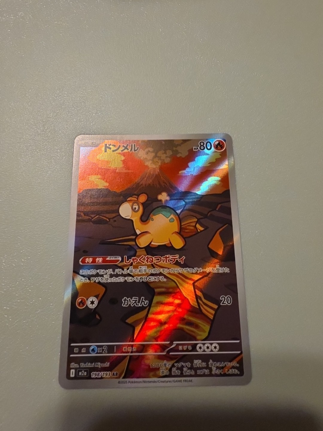 Pokémon TCG Numel 198/193 Japanese Mega Dream EX Art Rare