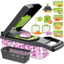 14-in-1 Vegetable Chopper with Container Veggie Chopper with Container and Lid