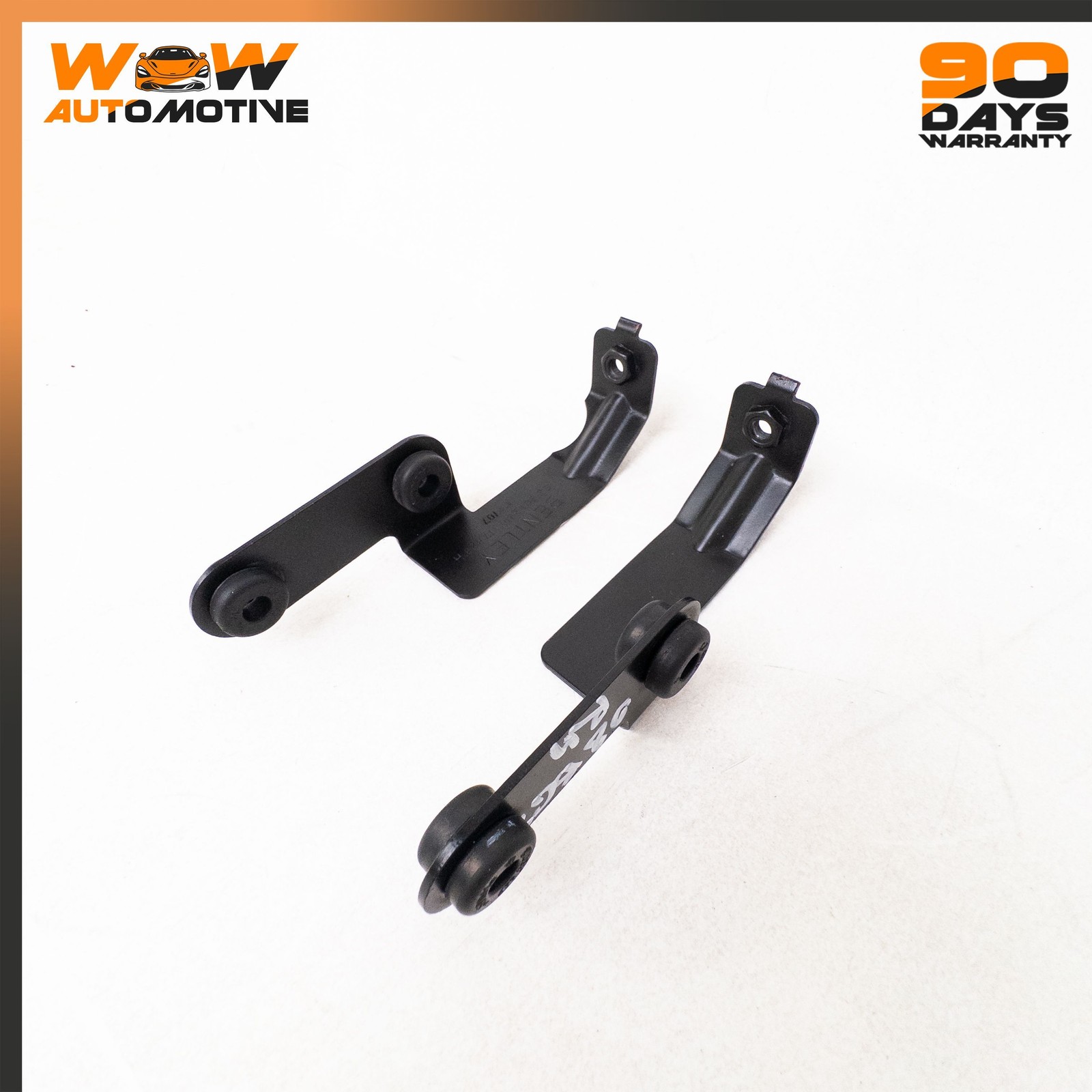 04-17 BENTLEY CONTINENTAL GTC GT RIGHT LEFT OIL COOLER RETAINER BRACKET SET OEM
