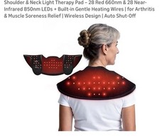 Best Shoulder  Neck Light Therapy Pad 28 Red 660nm Near-Infrared 850nm LEDs 