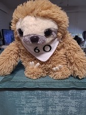 SLOTH PLUSH ANIMAL WITH A 60 SCARF