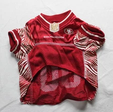 San Francisco 49ers Dog's Zubaz X Pets First Pet Jersey JL3 Red Small NWT
