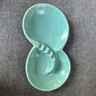 Royal Haeger Vintage Ashtray Aqua Pottery 164 MCM Pottery 8.5”