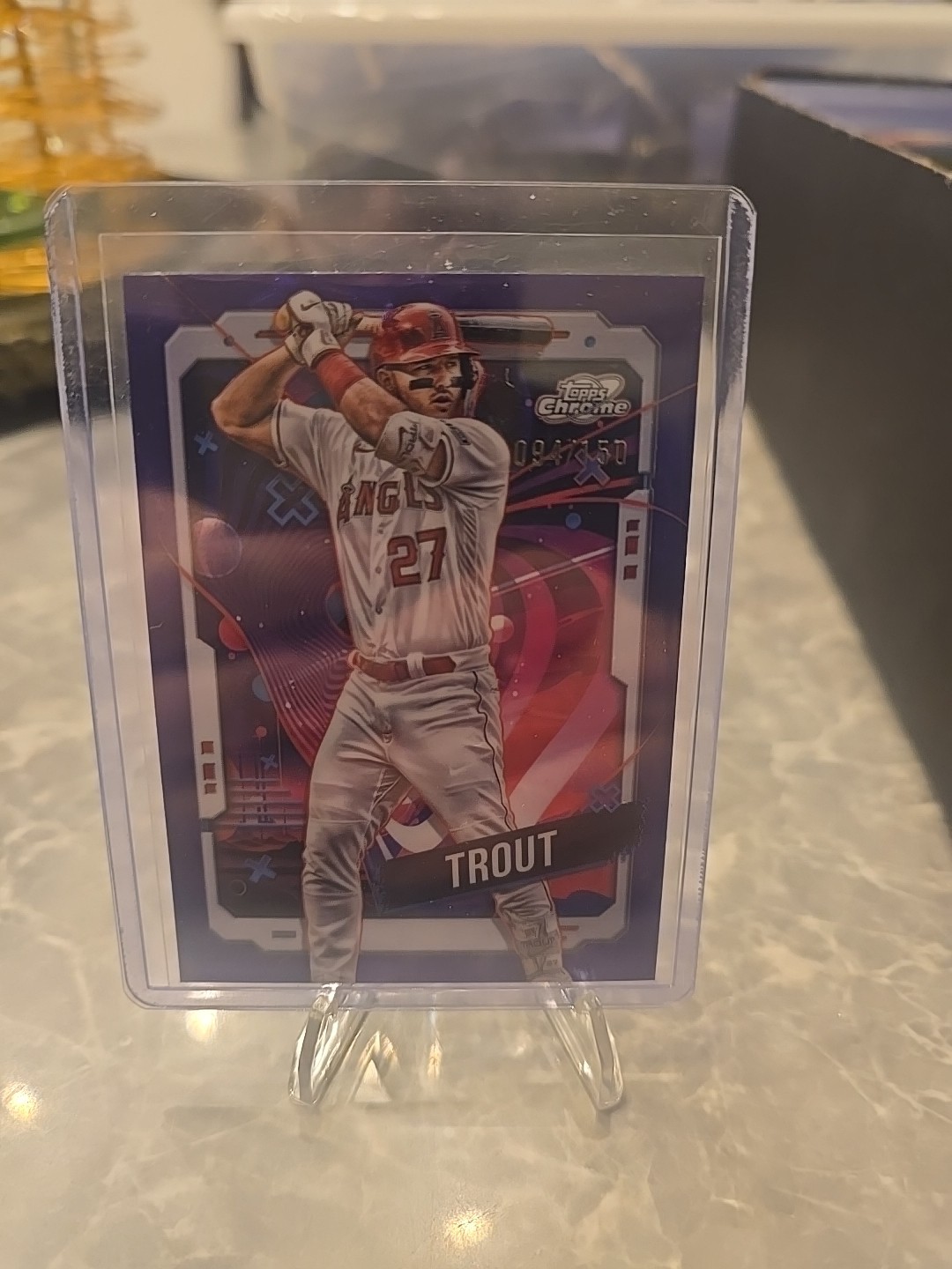 2024 Topps Chrome Cosmic MIKE TROUT PURPLE REFRACTOR /150 #35