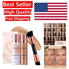 Professional Airbrush Spray Silk Foundation Set with Brush | Flawless Hydration