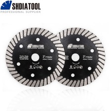 2pcs 3''/75mm Diamond Turbo Blades Cutting Wheel Disc for Ceramic Tile Granite