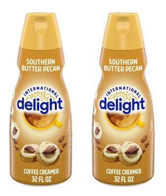 2 Pack International Delight Southern Butter Pecan Coffee Creamer 32 oz Bottles