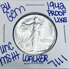 1942 BU UNCIRCULATED WALKING LIBERTY SILVER HALF DOLLAR AUTHENTIC U.S. MINT 7111