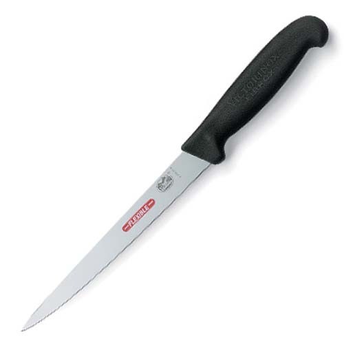 Victorinox Coltello per sfilettare Fibrox dritto lama flessibile; lunghezza lama 18 cm, 30.4 cm (L); argento/nero - Immagine 2