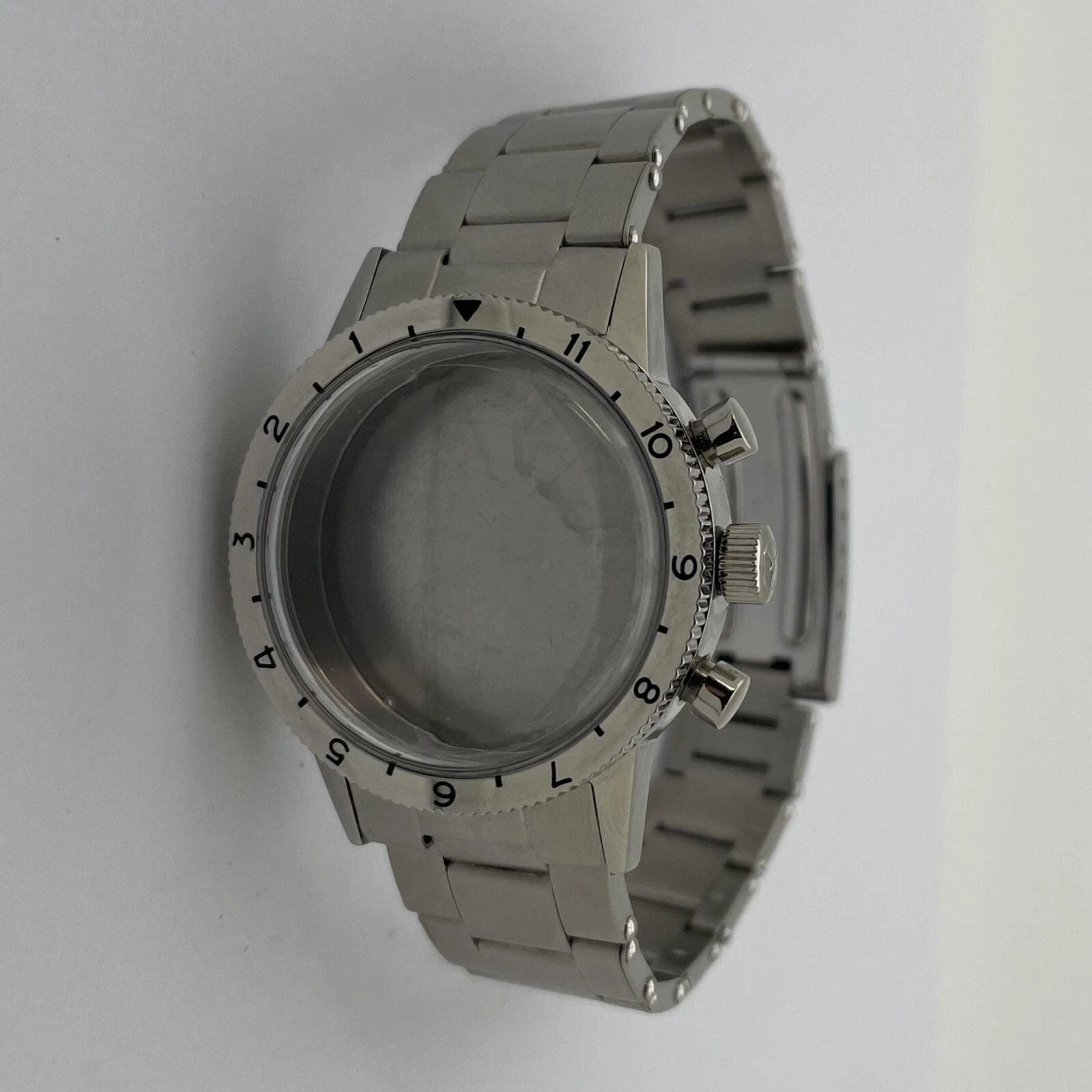 Boîtier Type 20 acier pour Seagull ST1901 de 38mm avec bracelet Oyster à maillons rivetés