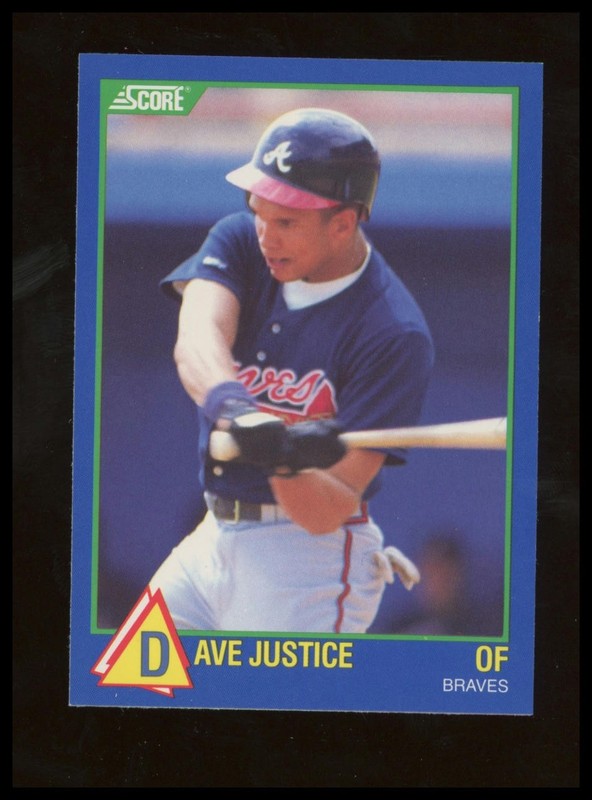 1989 Score Hottest 100 Rising Stars #26 Dave Justice Baseball Card
