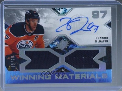 2021-22 SPx Winning Materials Auto 19/25 Connor McDavid #WM-CM Auto t3w