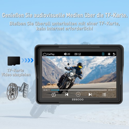 5-calowy ekran dotykowy Wodoodporny motocykl Carplay Android Radio samochodowe GPS BT - Zdjęcie 8 z 14