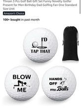 Golf Ball Gift Set Funny Novelty Golfer Present for Men Birthday Dad Golfing Fan