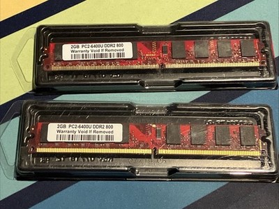 4GB 2x2GB DDR2-800 PC2-6400 Desktop Memory Kit 240-Pin Low Profile - Firebox XTM