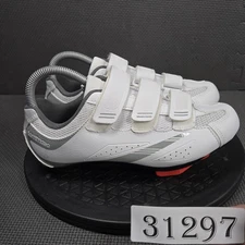 Tommaso W. Pista 100 Cycling Shoes Womens US 6 EU 36 White Silver Look Delta