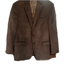 Chaps Chocolate Brown Corduroy Sports Coat Blazer 2 Button Size 42R