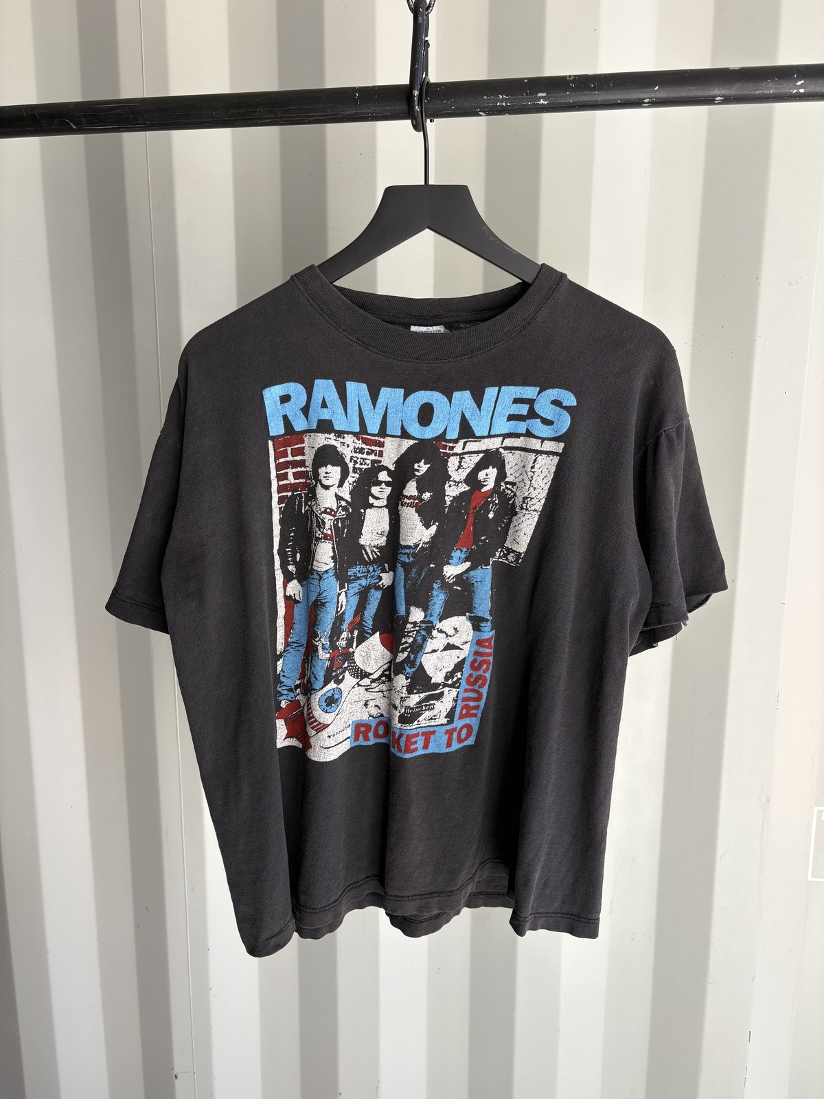 Vintage Ramones Shirt Thrashed Faded Grunge Band - Gem