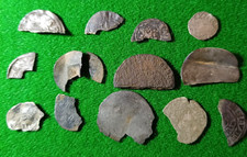 Silver and copper Hammered coin fragments (8.3-8.4g)