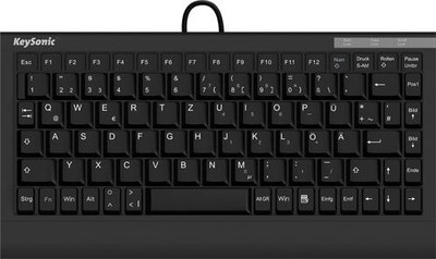 KeySonic ACK-595 C USB Tastatur Englisch US Schwarz (ACK-595C)
