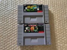 Frogger + Ms. Pac-Man (Super Nintendo SNES) - CARTS ONLY *AUTHENTIC