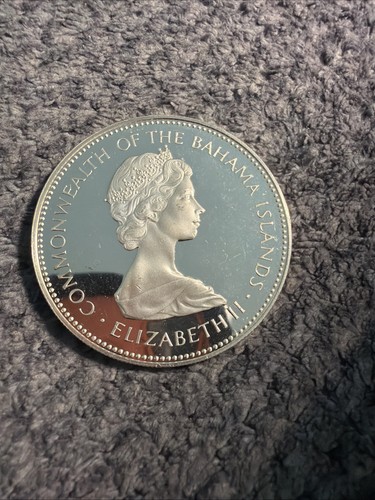 1972 Bahamas 2 Dollar BU .925 Silver/.886 Troy Ounces