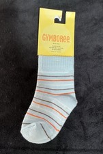 NWT Vtg Gymboree Summer Safari blue orange stripe socks 6-12 m fit shoe 03-04