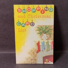 Vtg 1956 National Bank of Chicago Advertising CHRISTMAS Shopping Card List Book