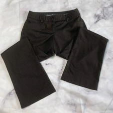 Express Stylist Dress Pants Womens Size 0 Brown Flare Career Striped A103