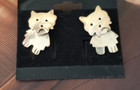 Cute 925 Sterling Silver Terrier  Dog Earrings * Body Moves *  Never Worn" — photo 6
