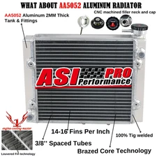 3 Row Aluminum Radiator Fit 2007-2012 Can-AM Outlander Max 500 650 800 800R 4X4.