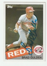 Brad Gulden Signed 1985 Topps Card #251 Auto Cincinnati Reds Autograph COA